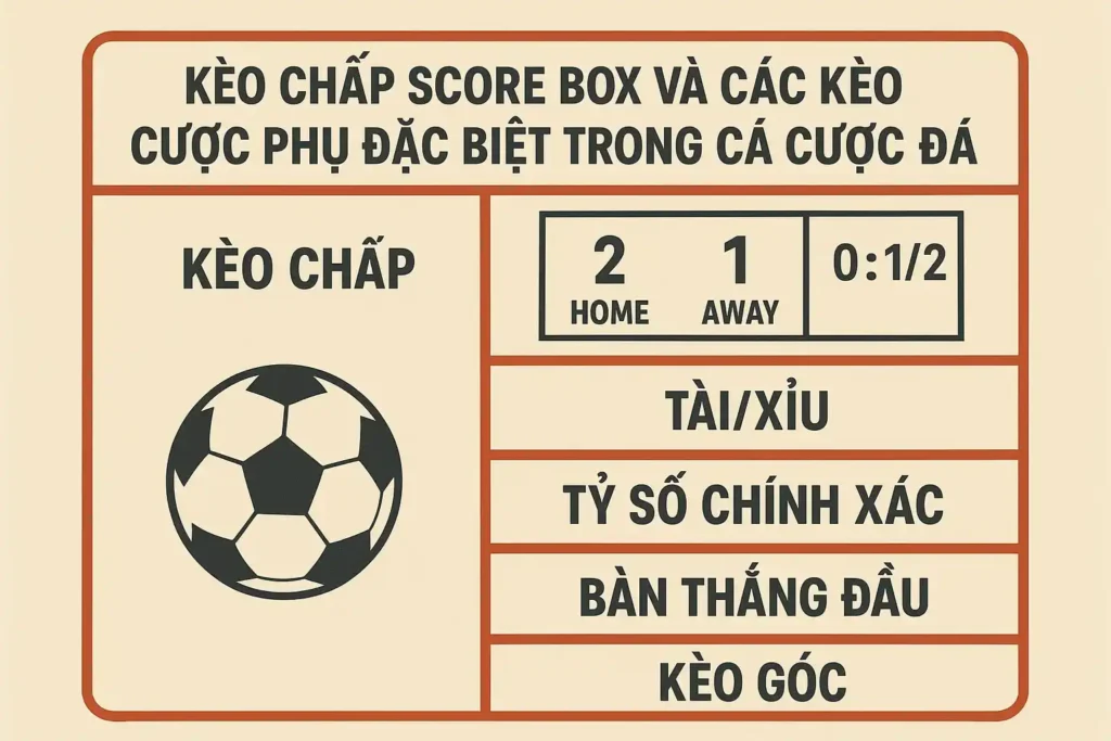 Kèo Chấp Score Box Và Các Kèo Cược Phụ Đặc Biệt Trong Cá Cược Bóng Đá 4 Kèo Chấp Score Box Và Các Kèo Cược Phụ Đặc Biệt Trong Cá Cược Bóng Đá
